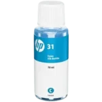 Bouteille d'encre cyan authentique 70 mL HP 31 Original