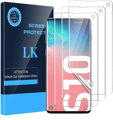 LK - Pack de 3 protectores de pantalla para Samsung Galaxy S10