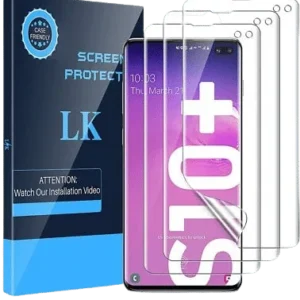 LK - Lot de 3 Film de protection pour écran Samsung Galaxy S10+