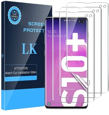 LK – Zestaw 3 folii ochronnych na ekran do telefonu Samsung Galaxy S10+