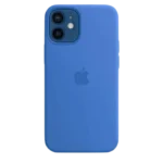 Силиконов калъф с MagSafe за iPhone 12 Mini – син