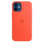 Coque silicone avec MagSafe pour iPhone 12 Mini - Orange