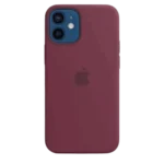 Coque silicone avec MagSafe pour iPhone 12 Mini - Prune