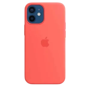 Coque silicone avec MagSafe pour iPhone 12 Mini - Rose agrume