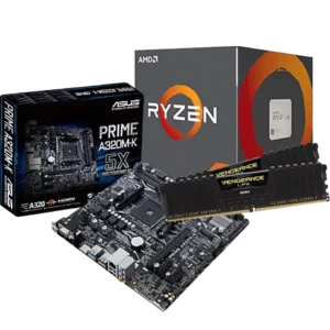 PACK - AMD Ryzen 5, ASUS PRIME A320M-K , Corsair Vengeance LPX (2x4Go) DDR4