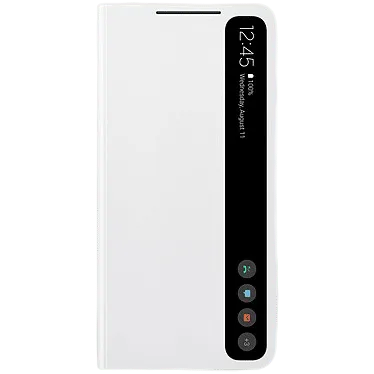 Samsung - Etui à rabat Smart Clear View - Galaxy S21 FE - Blanc
