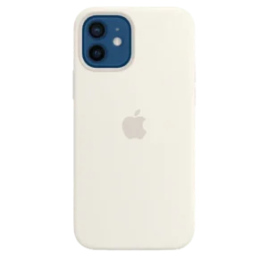 Coque silicone avec MagSafe pour iPhone 12 - 12 Pro - Blanc