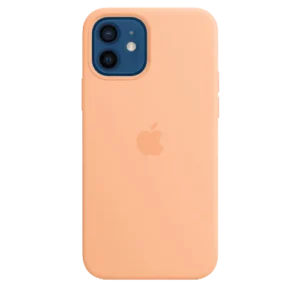 Coque silicone avec MagSafe pour iPhone 12 - 12 Pro - Melon