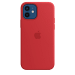 Coque silicone avec MagSafe pour iPhone 12 - 12 Pro - Rouge