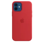 Husă din silicon cu MagSafe pentru iPhone 12 - 12 Pro - Roșu