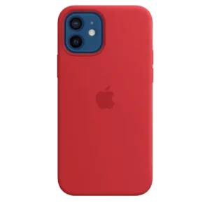 Coque silicone avec MagSafe pour iPhone 12 - 12 Pro - Rouge