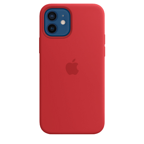 Coque silicone avec MagSafe pour iPhone 12 - 12 Pro - Rouge