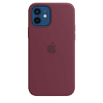 Coque silicone avec MagSafe pour iPhone 12 - 12 Pro - Prune