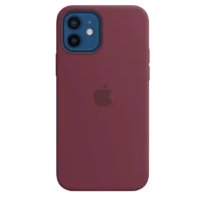 Coque silicone avec MagSafe pour iPhone 12 - 12 Pro - Prune