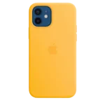 Coque silicone avec MagSafe pour iPhone 12 - 12 Pro - Tournesol