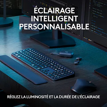 Logitech - Teclado AZERTY - MX Keys S - Teclado sem fios com retroiluminação - Grafite – Image 2