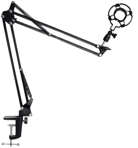Hauea - Support de microphone - Bras articulé - Noir