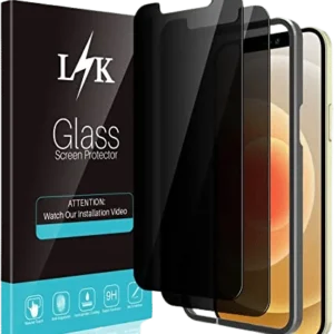 LϟK - Lot de 2 Verres Trempé Anti Espion - iPhone 12 / 12 Pro