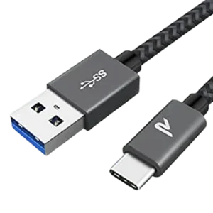 Rampow - Câble USB-C 3.0 - Nylon Tressé - Gris Sidéral
