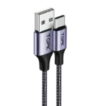 Topk - Câble USB à USB-C 3.0 - Nylon Tressé - Gris
