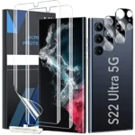 LϟK - Samsung Galaxy S22 Ultra - Lot de 2 Films en verre trempé + Caméra arrière protecteur en verre Anti-rayure - (HD et Sans Bulles)