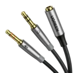 Ugreen – 3,5-mm-Stereo-Audio-Adapter – Mikrofon + Kopfhörer – 20 cm