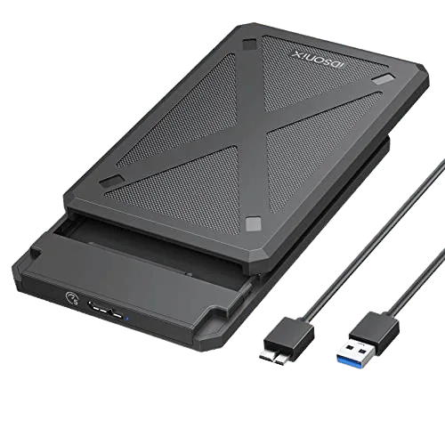 iDsonix - Boîtier pour Disque Dur 2,5" - USB 3.0 vers SATA 3 - Noir