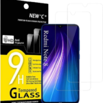NEW’C – 2er-Set aus gehärtetem Glas – Xiaomi Redmi Note 8, Note 8 2021, Mi 9 Lite – kratzfest – extrem widerstandsfähig (9H)