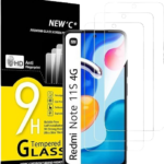 NEW’C – Lot de 3 verre trempé – Xiaomi Redmi Note 11 4G, 11S 4G – Anti Rayures – Ultra Résistant 9H