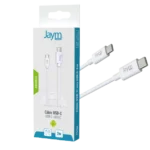 Jaym® - Câble de charge - Synchro power delivery - USB-C vers USB-C - 2m - Blanc