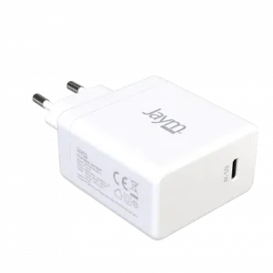 Jaym® - Chargeur secteur USB-C GAN - 65W - PD et PPS - Blanc