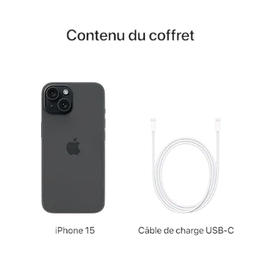 Apple – iPhone 15 – Schwarz – Image 3