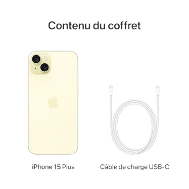 Apple - iPhone 15 Plus - Jaune – Image 3