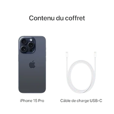 Apple - iPhone 15 Pro - Titane bleu – Image 4