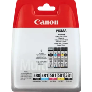 Cartouche CANON PGI-580 - CLI-581 4 couleurs pour imprimante jet d'encre - Multipack