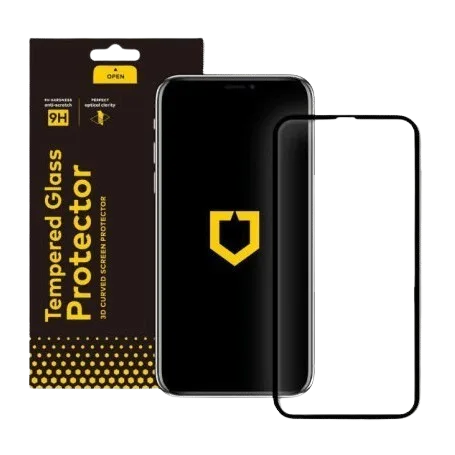 RhinoShield™ – iPhone 15 – Protection écran verre trempé 3D FRAME – Noir