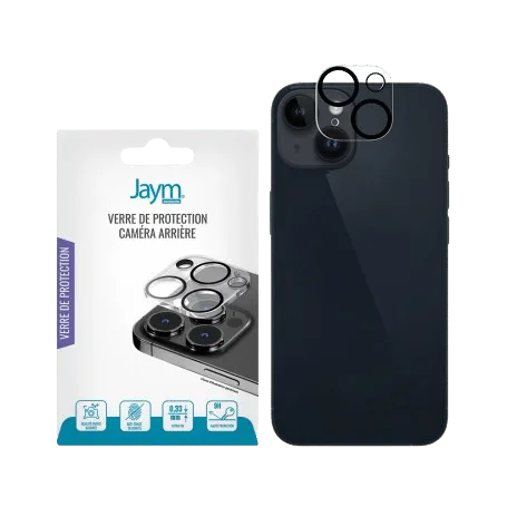 Jaym® - iPhone 15 / 15 Plus - Vetro temperato per fotocamera posteriore