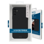 Jaym® - Samsung Galaxy S23 FE - Coque premium silicone et microfibre - Noir