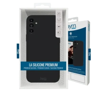 Jaym® - Samsung Galaxy S23 FE - Coque premium silicone et microfibre - Noir
