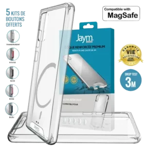 Jaym® - Samsung Galaxy S24 Ultra - Coque souple renforcée - DropTest 3M - MagSafe - Garantie à vie