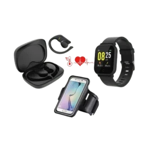 Pack sport essentiel - BLAUPUNKT - Brassard de sport + Ecouteurs + Montre connectée