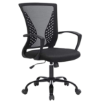 Songmics - Fauteuil de Bureau - OBN22BK - Ergonomique - Noir