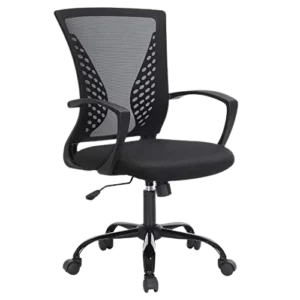 Songmics - Fauteuil de Bureau - OBN22BK - Ergonomique - Noir