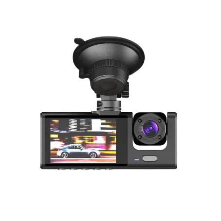 Cámara de salpicadero HD para coche - 3 cámaras: delantera, interior y trasera - Micrófono y altavoz integrados – Image 5