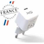 Jaym® - Chargeur secteur rapide USB-C 30W PD et PPS - Blanc - Origine France Garantie a vie