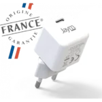 Jaym® - Carregador de parede rápido USB-C de 30 W com PD e PPS - Branco - Fabricado em França, garantia vitalícia