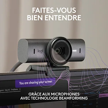 Logitech - MX Brio - Webcam de collaboration et de streaming 4K Ultra HD - Graphite – Image 4