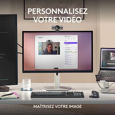 Logitech - MX Brio - Webcam de collaboration et de streaming 4K Ultra HD - Graphite – Image 5