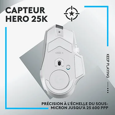 Logitech – Ratón para videojuegos G502 X LIGHTSPEED - Inalámbrico - Blanco – Image 4