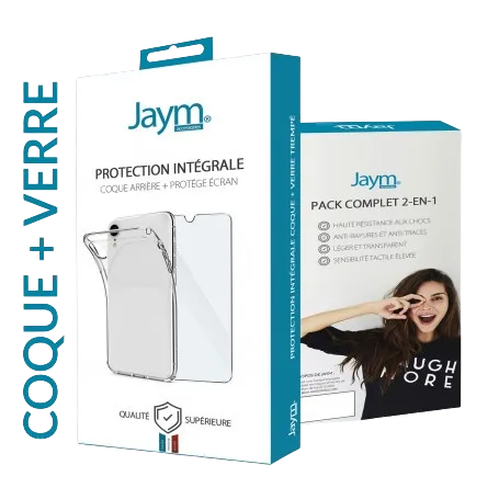 Jaym® – Apple iPhone 16 – Pack intégral coque souple + verre trempe 9H 2.5D – Image 3